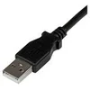 Image de StarTech.com Cable USB 2.0 Type A vers USB Type B Coude a droite Male / Male - Adaptateur pour imprimante 2 m Noir - cable USB - USB type B pour USB - 2 m