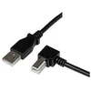 Image de StarTech.com Cable USB 2.0 Type A vers USB Type B Coude a droite Male / Male - Adaptateur pour imprimante 1 m Noir - cable USB - USB type B pour USB - 1 m