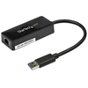 Image de StarTech.com Adaptateur reseau USB 3.0 vers Gigabit Ethernet avec port USB integre - Carte reseau GbE USB vers RJ45 - Noir - adaptateur reseau - USB 3.0 - Gigabit Ethernet