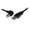 Image de StarTech.com Cable USB 2.0 Type A vers USB Type B Coude a Gauche Male / Male - Adaptateur pour imprimante 1 m Noir - cable USB - USB type B pour USB - 1 m