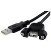 Image de StarTech.com Cable USB Montage sur Panneau A Femelle vers A Male - Extension Panneau Montage USB F/M - Port USB A Femelle - 91 cm - rallonge de cable USB - USB pour USB - 91.4 cm