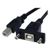 Image de StarTech.com Cable USB Montage sur Panneau B Femelle vers B Male - Extension Panneau Montage USB F/M - Port USB B Femelle - 91 cm - cable USB - USB type B pour USB type B - 90 cm