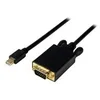 Image de StarTech.com Adaptateur Mini DisplayPort vers VGA - Cable Display Port Male VGA Male 1920x1200 - Noir 1,8m (MDP2VGAMM6B) - cable d'adaptateur video - Mini DisplayPort pour HD-15 (VGA) - 1.8 m