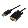Image de StarTech.com Adaptateur DisplayPortâ¢ vers VGA - Cable Convertisseur Actif Video Display Port Male / VGA Male 1080p 1920x1200 - Noir 1,8m - Cable DisplayPort - 1.83 m