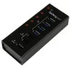 Image de StarTech.com Hub USB 3.0 Alimente de 4 ports avec Station de Recharge de 3 ports USB (2 x 1A, 1 x 2A) - Boîtier en Metal a Fixation Murale - concentrateur (hub) - 4 ports