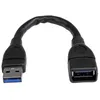 Image de Câble dextension / Rallonge USB 3.0 A vers A 15cm - Rallonge USB A vers USB A de 15 cm - M/F - Noir - USB3EXT6INBK
