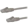 Image de StarTech.com Cable reseau Cat6 Gigabit UTP sans crochet de 5m - Cordon Ethernet RJ45 anti-accroc - Cable patch Male / Male - Gris - cordon de raccordement - 5 m - gris