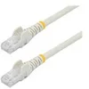 Image de StarTech.com Cable reseau Cat6 Gigabit UTP sans crochet de 1m - Cordon Ethernet RJ45 anti-accroc - Cable patch Male / Male - Blanc - cordon de raccordement - 1 m - blanc