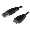 Image de StarTech.com Cable SuperSpeed USB 3.0 slim A vers Micro B de 0,5 m - Cordon USB A vers Micro B - Male / Male - Noir - cable USB - Micro-USB de type B pour USB type A - 50 cm