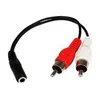 Image de StarTech.com Cable / Cordon en Y Mini-Jack 3,5mm vers 2x RCA de 15 cm - Adaptateur audio Mini-Jack (F) vers 2x Cinch (M) - cable audio - 15.24 cm