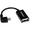 Image de Adaptateur Micro Usb Coudé Droit Vers Usb Host Otg - Câble Micro Usb A Angle Droit