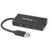 Image de Startech.com Hub Usb 3.0 (5gbps) Portable À 3 Ports Avec Câble Intégré Plus Gigabit Ethernet - Aluminium
