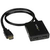 Image de StarTech.com Repartiteur video HDMI 4K a 2 ports - Splitter HDMI 1 x 2 alimente par USB ou adaptateur d'alimentation - 4K 30Hz - repartiteur video/audio - 2 ports