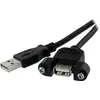 Image de Câble Usb Startechcom Panel Mount Usb Cable A To A - F/m - Usbpnlafam2