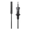 Image de StarTech.com Cordon d'alimentation bipolaire standard EU vers IEC 320 C7 1m pour PC portable - Cable secteur europeen vers C7 - M/F - Noir - cable d'alimentation - power IEC 60320 C7 pour Europlug - 1 m