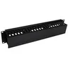 Image de StarTech.com Panneau / Goulotte de gestion de cables horizontal 2U pour rack de serveur - Guide pour cables - Passe cable avec couverture - panneau d'agencement de cables de rack - 2U