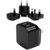 Image de StarTech.com Chargeur mural USB a 2 ports - Haute puissance 17W / 3,4A - Chargeur de voyage international - Adaptateur secteur USB - Blanc adaptateur secteur - USB - 17 Watt