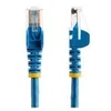 Image de StarTech.com Cable reseau Cat5e UTP sans crochet de 3 m - Cordon Ethernet RJ45 anti-accroc - Cable patch - M/M - Bleu - cordon de raccordement - 3 m - bleu