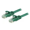 Image de StarTech.com Cable reseau Cat6 Gigabit UTP sans crochet de 7m - Cordon Ethernet RJ45 anti-accroc - Cable patch Male / Male - Vert - cordon de raccordement - 7 m - vert