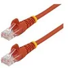 Image de StarTech.com Cable reseau Cat5e UTP sans crochet de 3 m - Cordon Ethernet RJ45 anti-accroc - Cable patch - M/M - Rouge - cordon de raccordement - 3 m - rouge