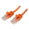 Image de StarTech.com Cable reseau Cat5e UTP sans crochet de 2 m - Cordon Ethernet RJ45 anti-accroc - Cable patch - M/M - Orange - cordon de raccordement - 2 m - orange