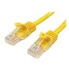 Image de StarTech.com Cable reseau Cat5e UTP sans crochet de 2 m - Cordon Ethernet RJ45 anti-accroc - Cable patch - M/M - Jaune - cordon de raccordement - 2 m - jaune