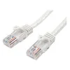 Image de StarTech.com Cable reseau Cat5e UTP sans crochet de 1 m - Cordon Ethernet RJ45 anti-accroc - Cable patch Male / Male - cordon de raccordement - 1 m - blanc