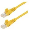 Image de StarTech.com Cable reseau Cat5e UTP sans crochet de 1 m - Cordon Ethernet RJ45 anti-accroc - Cable patch - M/M - Jaune - cordon de raccordement - 1 m - jaune