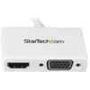 Image de STARTECH.COM Adaptateur audio / vidéo de voyage - Convertisseur 2-en-1 Mini DisplayPort vers HDMI ou VGA - Blanc