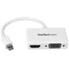 Image de StarTech.com Adaptateur audio / video de voyage - Convertisseur 2-en-1 Mini DisplayPort vers HDMI ou VGA - 1920x1200 / 1080p - convertisseur video - blanc