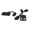 Image de StarTech.com Adaptateur audio / video de voyage - Convertisseur 2-en-1 DisplayPort vers HDMI ou VGA - 1920x1200 / 1080p - Noir - convertisseur video - noir
