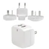 Image de StarTech.com Chargeur mural USB a 2 ports - Haute puissance 17W / 3,4A - Chargeur de voyage international - Adaptateur secteur USB - Blanc adaptateur secteur - USB - 17 Watt