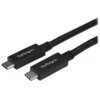 Image de StarTech.com Cable USB 3.1 USB-C vers USB-C de 1 m - Cordon USB C vers C - Male / Male - Noir - Cable USB de type-C - 24 pin USB-C pour 24 pin USB-C - 1 m