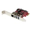 Image de StarTech.com Carte PCI Express a 3 ports USB 3.0 et 1 port Gigabit Ethernet avec UASP - Adaptateur PCIe 3x USB 1x GbE - adaptateur USB / reseau - PCIe 2.0 - USB 3.0 x 3 + 1000Base-T x 1