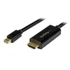 Image de StarTech.com Cable adaptateur Mini DisplayPort vers HDMI de 2 m - Convertisseur Mini DP vers HDMI avec cable integre - M/M - 4K - Noir - cable adaptateur - DisplayPort / HDMI - 2 m