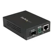 Image de StarTech.com Convertisseur RJ45 Gigabit Ethernet sur Fibre Optique avec SFP Ouvert - 1000Mbps MonoMode/MultiMode - convertisseur de media a fibre optique - 10Mb LAN, 100Mb LAN, 1GbE