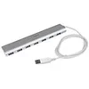 Image de StarTech.com Hub USB 3.0 compact a 7 ports avec cable integre - Argent - commutateur de partage des peripheriques USB - 7 ports - Ordinateur de bureau
