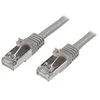 Image de StarTech.com Cable reseau Cat6 blinde SFTP sans crochet de 50 cm - Cordon Ethernet RJ45 anti-accroc - Cable patch Male / Male - Gris - cordon de raccordement - 50 cm - gris
