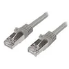 Image de StarTech.com Cable reseau Cat6 blinde SFTP sans crochet de 1m - Cordon Ethernet RJ45 anti-accroc - Cable patch Male / Male - Gris - cordon de raccordement - 1 m - gris