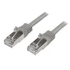 Image de StarTech.com Cable reseau Cat6 blinde SFTP sans crochet de 3m - Cordon Ethernet RJ45 anti-accroc - Cable patch Male / Male - Gris - cordon de raccordement - 3 m - gris
