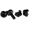Image de StarTech.com ecrou cage M6 - Vis M6 - Pack de 50 - ecrous cage et vis M6x12 de montage pour rack et armoire serveur - Noir - kit de vis pour rack