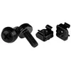 Image de StarTech.com ecrou cage M6 - Vis M6 - Pack de 100 - ecrous cage et vis M6x12 de montage pour rack et armoire serveur - Noir - kit de vis pour rack