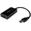 Image de StarTech.com Adaptateur reseau USB 3.0 vers Gigabit Ethernet avec hub USB 3.0 a 2 ports (USB31000S2H) - adaptateur reseau - USB 3.0 - Gigabit Ethernet x 1