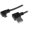 Image de StarTech.com Cable USB A vers Micro B de 2 m avec connecteurs coudes a angle droit - Cordon Micro USB - M/M - Noir - cable USB - Micro-USB de type B pour USB - 2 m
