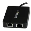Image de StarTech.com Adaptateur reseau USB-C vers 2 ports Gigabit Ethernet avec port USB 3.0 (Type-A) (US1GC301AU2R) - adaptateur reseau - USB-C - Gigabit Ethernet x 2 + USB 3.0