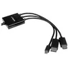 Image de StarTech.com Cable adaptateur HDMI, DisplayPort ou Mini DisplayPort vers HDMI de 2 m - Convertisseur HDMI, DP, Mini DP vers HDMI - Noir - adaptateur video - DisplayPort / HDMI - 2 m