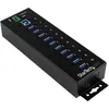 Image de Startech.com Concentrateur Usb 3.0 10 Ports - 5gbps - Concentrateur Usb-a Industriel En Métal Avec Protection Contre Le