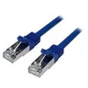 Image de StarTech.com Cable reseau Cat6 blinde SFTP sans crochet de 3 m - Cordon Ethernet RJ45 anti-accroc - Cable patch M/M - Bleu - cordon de raccordement - 3 m - bleu