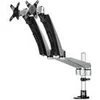 Image de StarTech.com Support de bureau pour 2 ecrans avec bras articules - Multidirectionnel - Empilable - Installation sans outil kit de montage - pleine action - pour ecran LCD - noir, argent