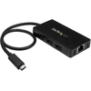 Image de Startech.com Hub Usb-c À 3 Ports Avec Gigabit Ethernet - Usb-c Vers 3x Usb-a - Usb 3.0 - 5gbps - Adaptateur D'alimentat